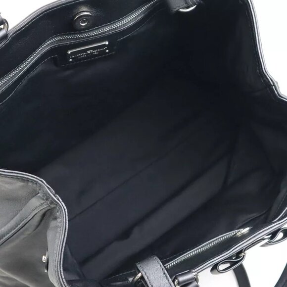 Auth Salvatore Ferragamo Vara Ribbon Handbag Shoulder Bag Black Leather h30837g - Picture 5 of 14